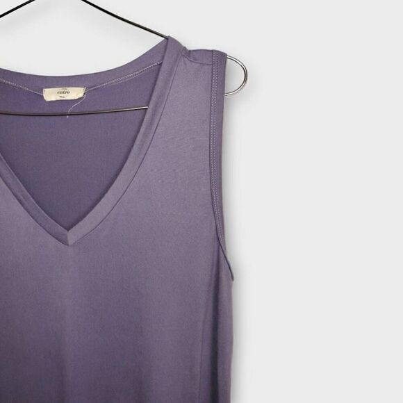 Entro Womens Dress Sz‎ Medium Midi Lavender Tshirt Sleeveless Coastal Beachy - Picture 3 of 10